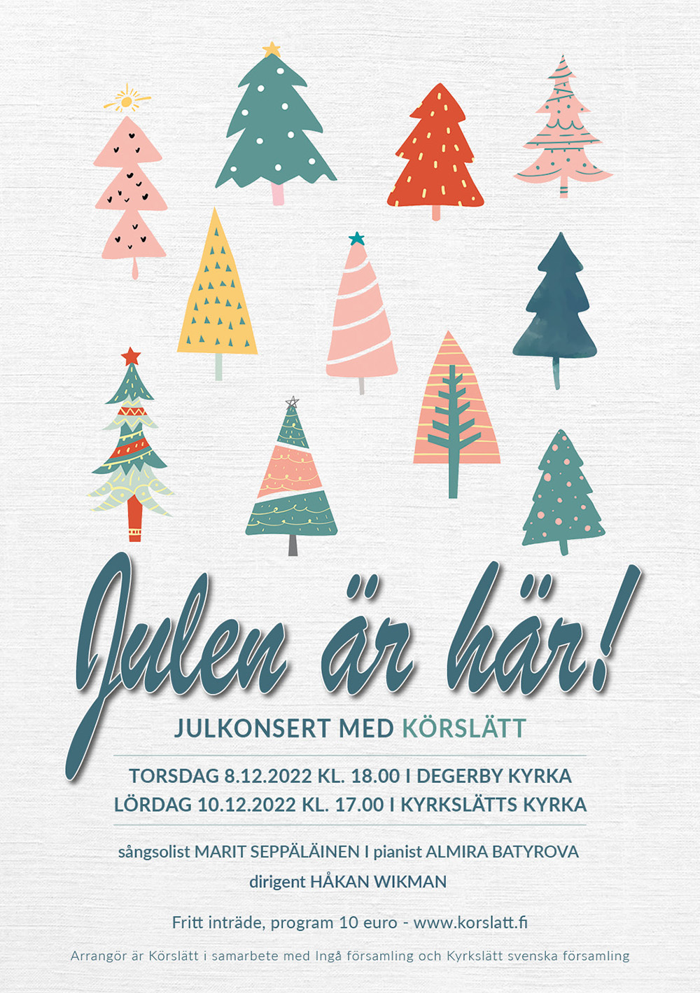 Julen är här konsert 8.12.2022 kl 18