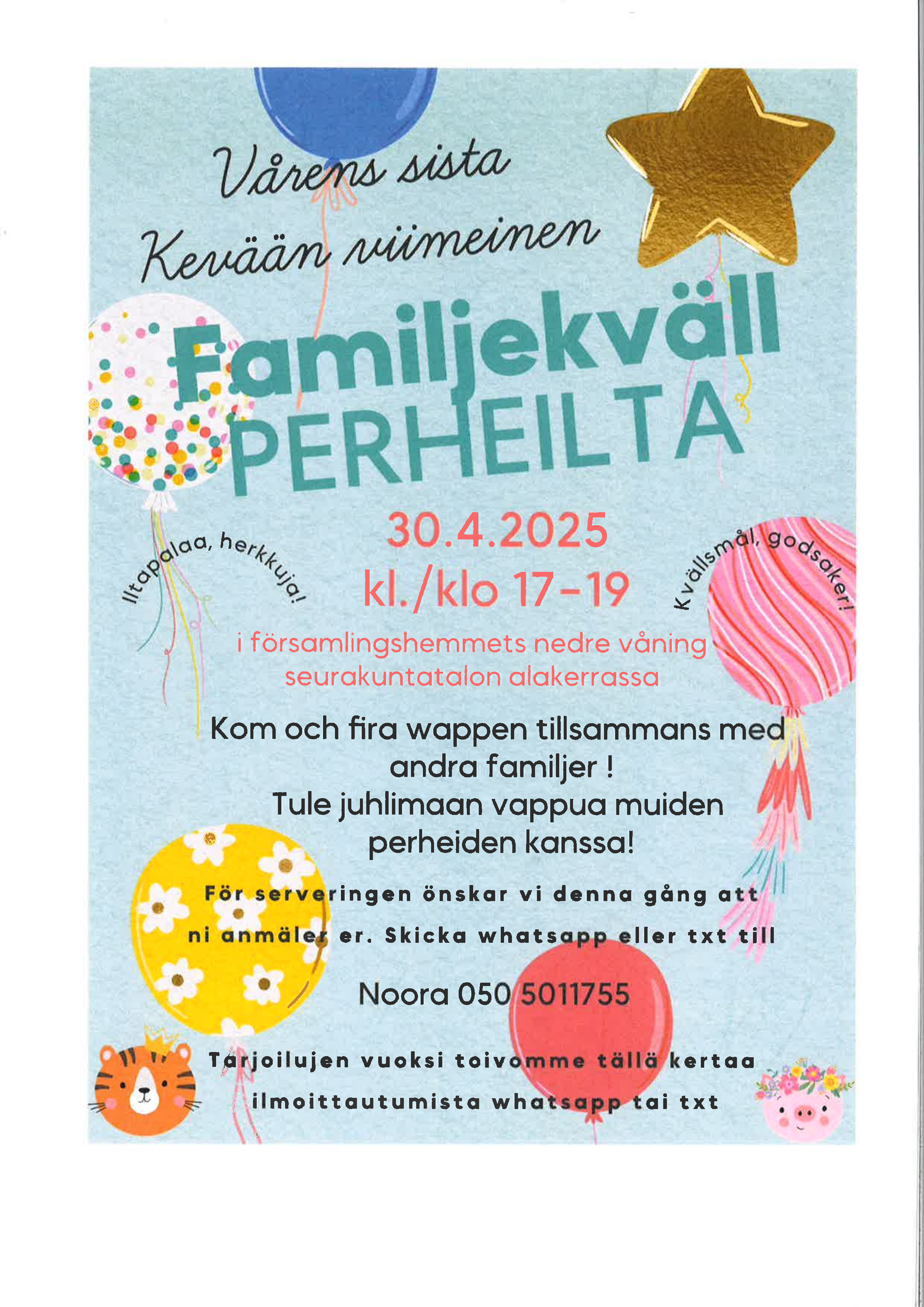 Familjekväll (vårens sista) - Perheilta (kevään viimeinen) barn lapset